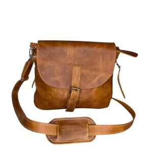 Epiphanie Camera Bag Sophia Leather Satchel Crossbody Camel Leather Studded